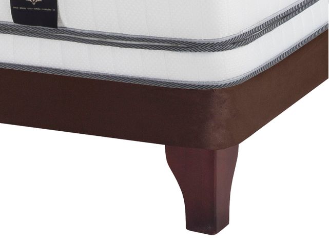Cama Europea Majesty King Base Dividida Chocolate + Respaldo Design Crudo-2