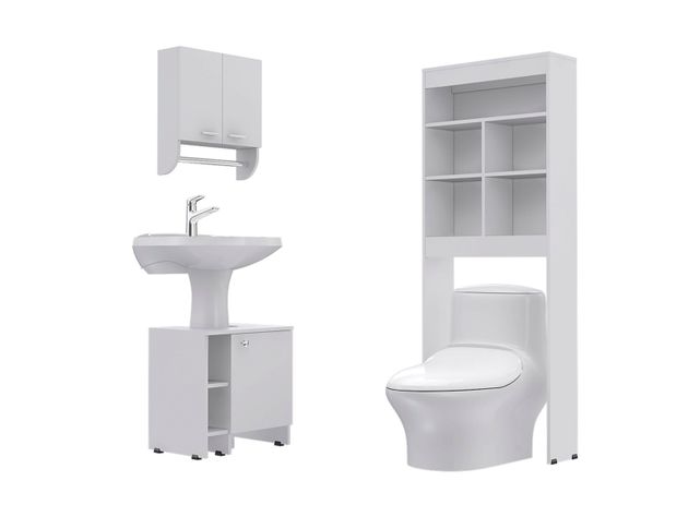 Combos Baño Big Bath Botiquín Mural + Optimizador Lavamanos 47-A + Optimizador Espacios-1