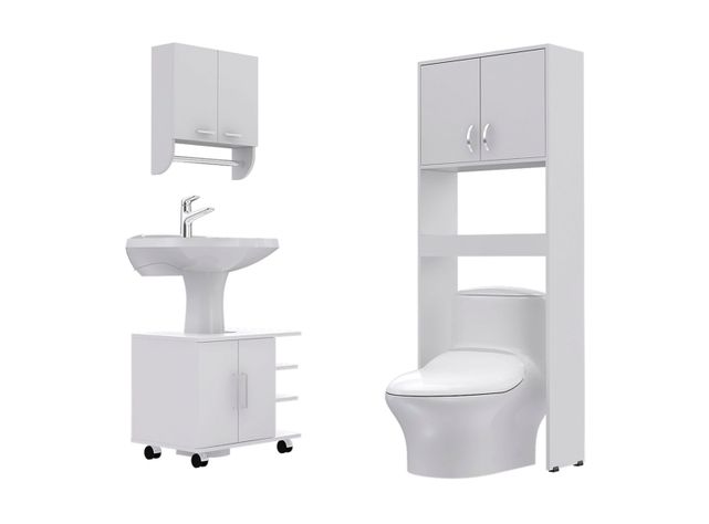 Combos Baño Big Bath Botiquín Mural + Optimizador Lavamanos 2 puertas + Optimizador Puertas TuHome-0