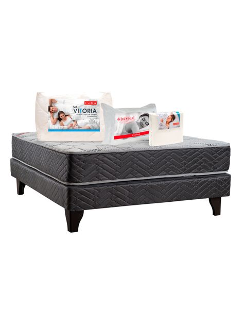 Cama Europea Active + Textil 2 Plazas-0