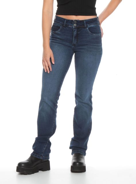 Jeans Diseño Recto Tiro Alto-0