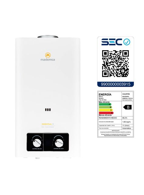 Calefont Gas Licuado 11 Litros Tiro Natural Essential Eco-1