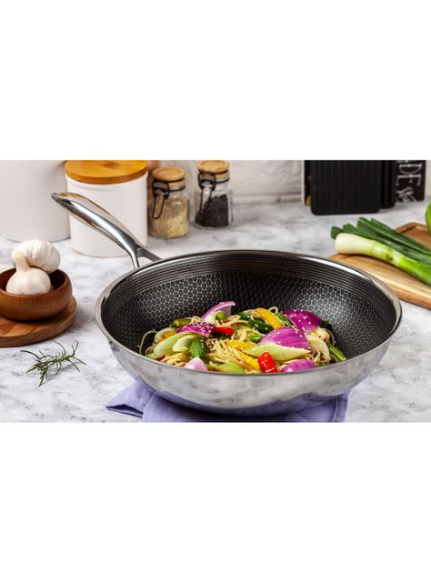 Wok Acero Inoxidable 30 cm Bee-2