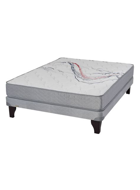 Cama Europea Therapedic Mas Full Gris Base Normal-0