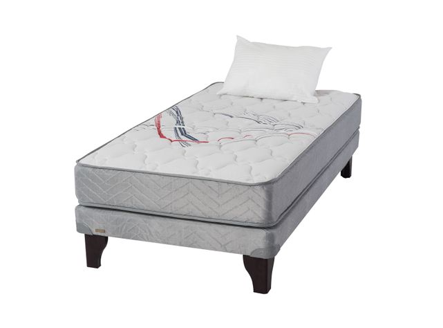 Cama Europea Therapedic Mas 1.5 Plazas + Almohada Fibra-1