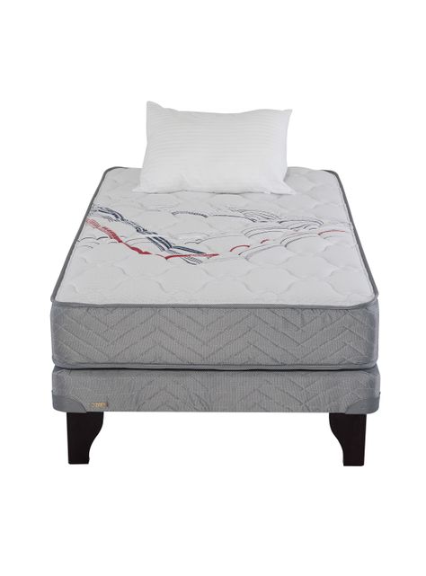 Cama Europea Therapedic Mas 1.5 Plazas + Almohada Fibra-0