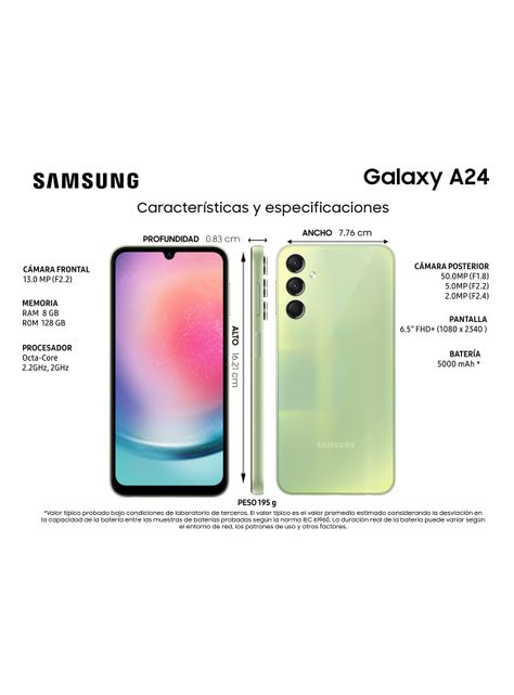Smartphone Galaxy A24 128GB 6.5" Awesome Green Liberado-5