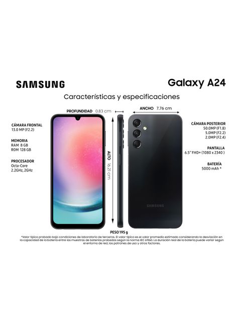 Smartphone Galaxy A24 128GB 6.5" Awesome Black Liberado-5