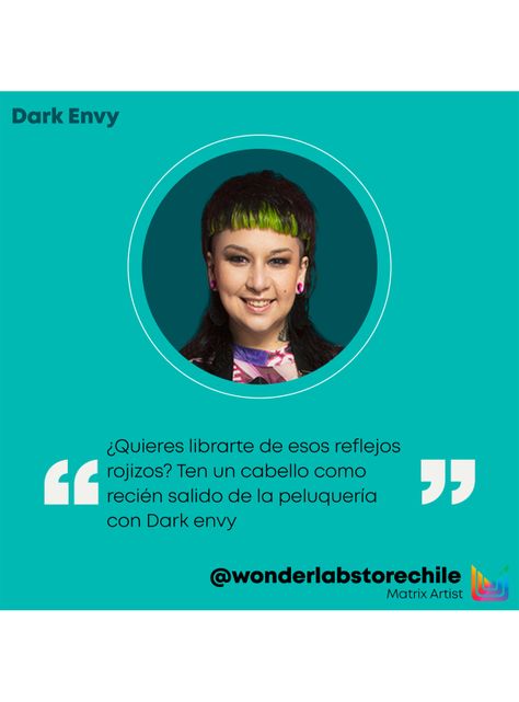 Shampoo Matizador Verde Cabello Castaño Oscuro con Color Dark Envy 300ml-4