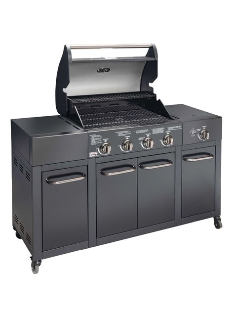 Parrilla a Gas Buffalo Black 4 Quemadores + Lateral-1