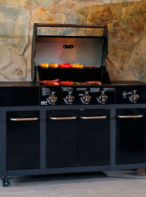 Parrilla a Gas Buffalo Black 4 Quemadores + Lateral-4
