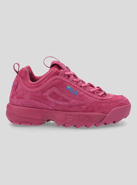 Zapatilla Urbana Fila Disruptor 2 Premium Suede Rosado Mujer-0