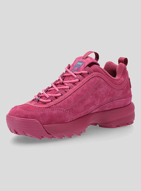 Zapatilla Urbana Fila Disruptor 2 Premium Suede Rosado Mujer-1
