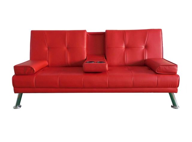 Futón PU Lounge Rojo-0