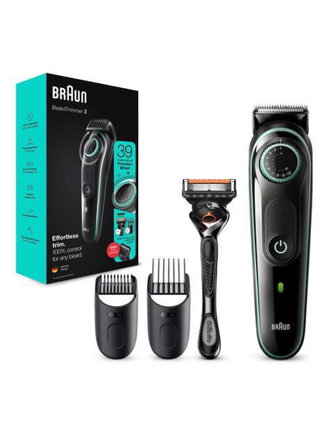 Recortadora de Barba 39 Ajustes + Máquina Afeitar Gillette-0