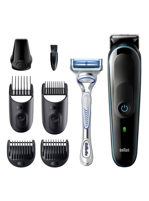 Recortadora de Barba 7 en 1 + Máquina de Afeitar Gillette-1