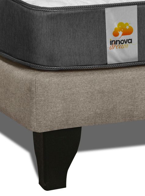 Cama Europea Silver 1 Plaza Beige-3
