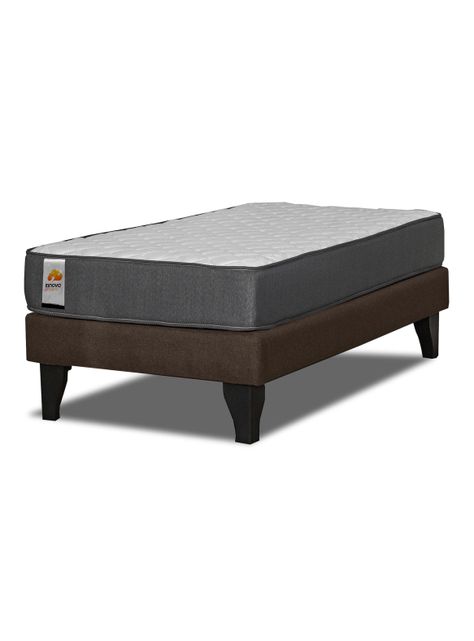 Cama Europea Silver 1 Plaza Chocolate-0
