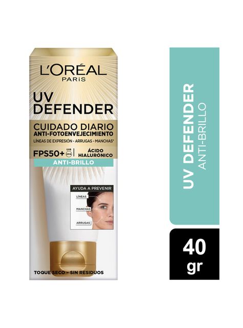 Crema Dermo Expertise L'Oréal Paris Diaria UV Defender FPS 50 Anti Brillo-1