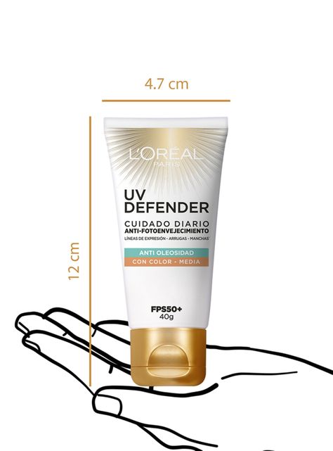 Crema Dermo Expertise L'Oréal Paris Diaria UV Defender FPS 50 Anti Brillo Medio-4