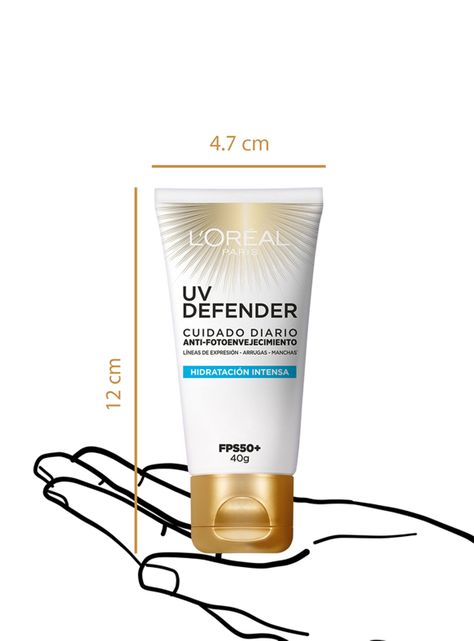 Crema Dermo Expertise L'Oréal Paris Diaria UV Defender FPS 50 Hidratación Intensa-4