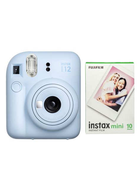Cámara Instantánea Instax Mini 12 Azul + 10 Películas-0