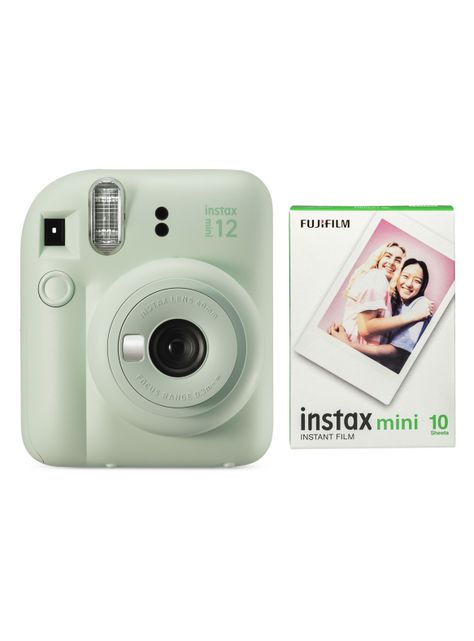 Cámara Instantánea Instax Mini 12 Verde + 10 Películas-0