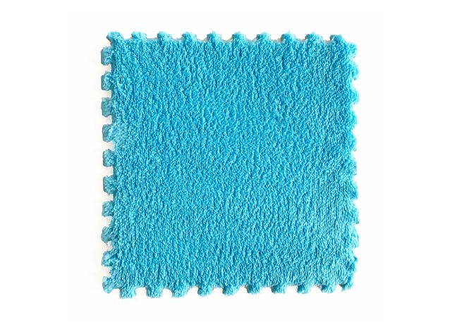 Set de Goma Eva tipo Felpa color Azul 30x30 cm 9 unidades-0