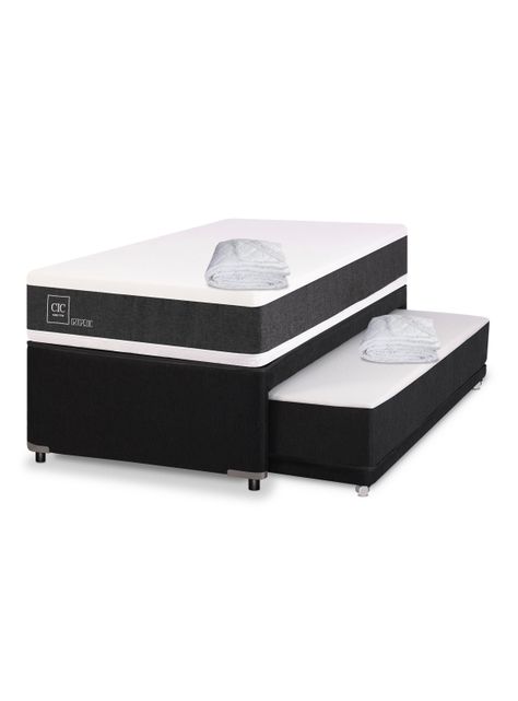 Diván Cama New Ortopedic Black + Cubre Colchón-0