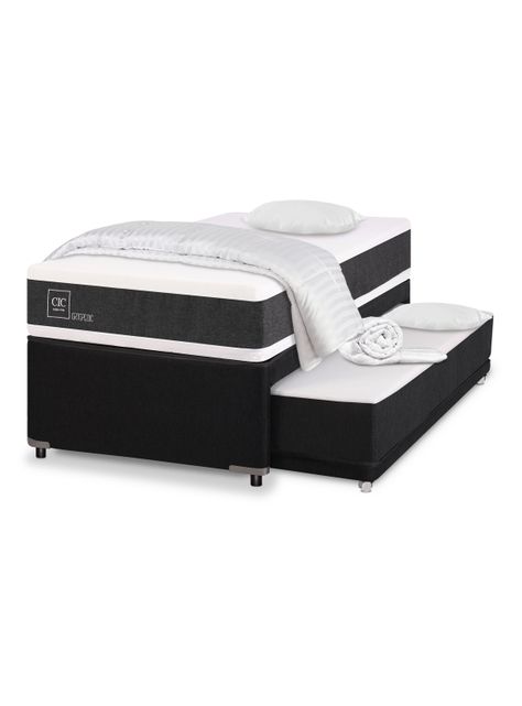 Diván Cama New Ortopedic Black + Set Textil-0