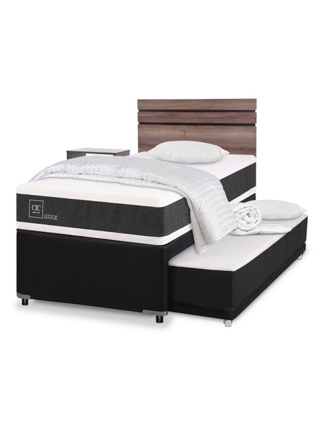 Diván New Ortopedic Black + Set Muebles Ares + Set Textil-0