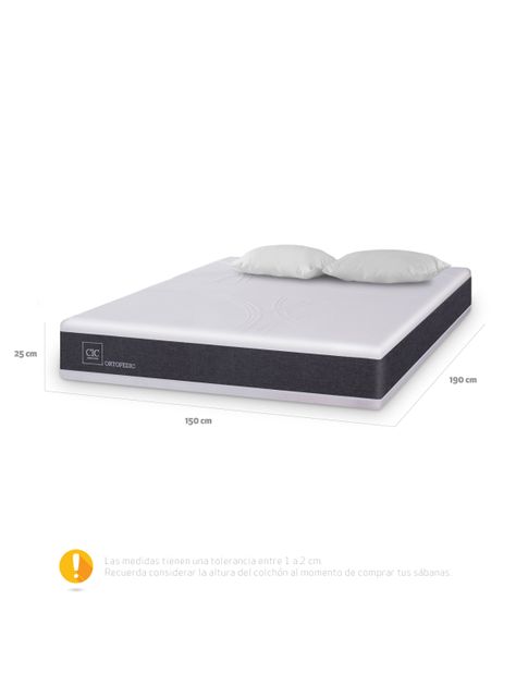 Colchón New Ortopedic 2 Plazas + 2 Almohadas-1