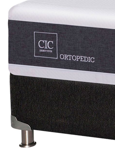 Box Spring New Ortopedic Black 1.5 Plazas-2