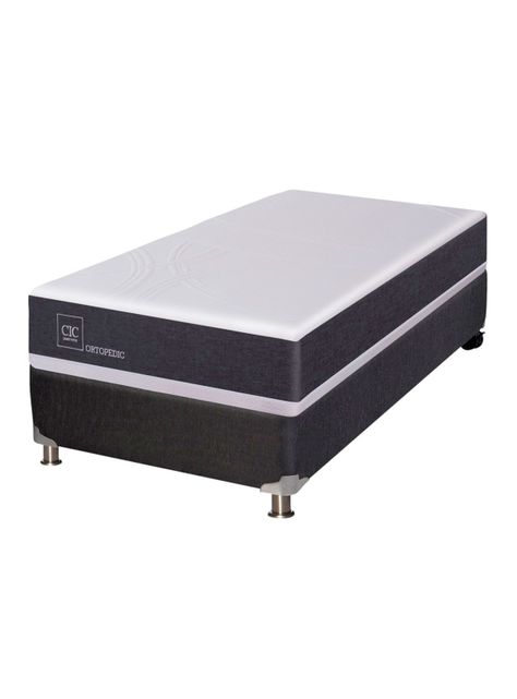 Box Spring New Ortopedic Black 1.5 Plazas-0