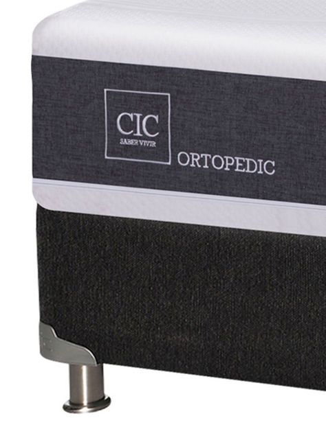 Box Spring New Ortopedic Black 2 Plazas Base Normal-2