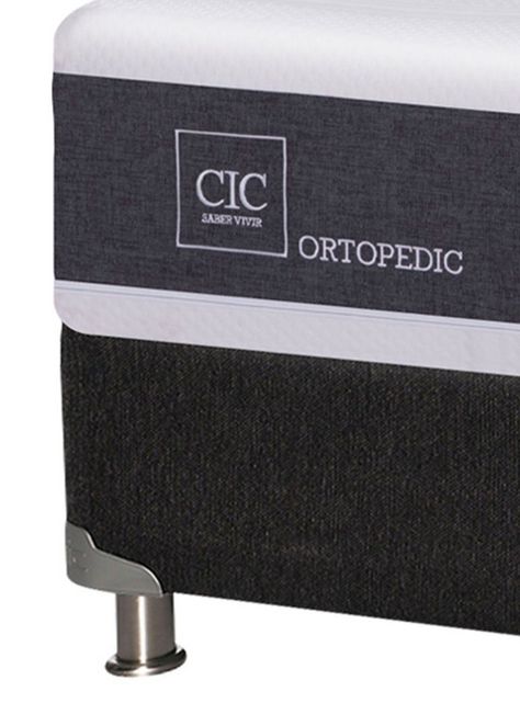 Box Spring New Ortopedic B5 Black 2 Plazas Base Dividida-2