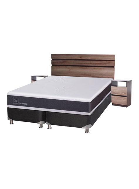 Box Spring Ortopedic B5 Zonas 2 Plazas Base Dividida + Set Muebles Ares-0