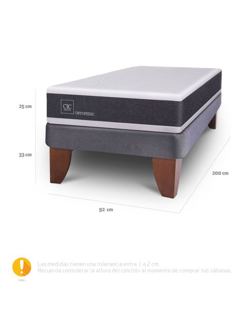 Cama Europea New Ortopedic 1 Plaza-1