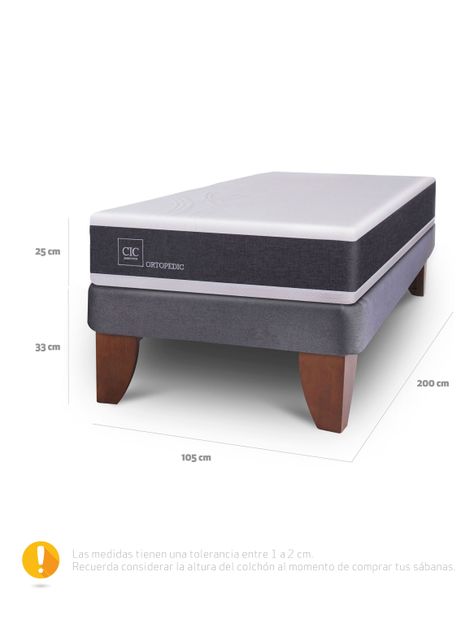 Cama Europea New Ortopedic 1.5 Plazas-1