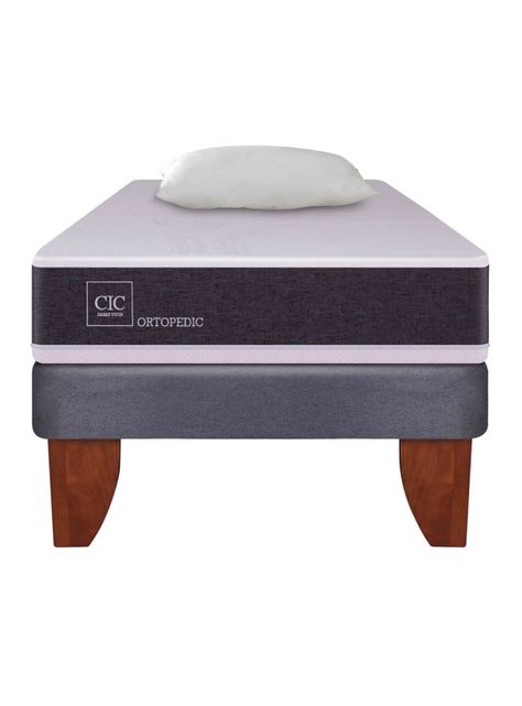 Cama Europea New Ortopedic 1.5 Plazas + Almohada-1