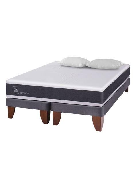 Cama Europea New Ortopedic 2 Plazas BD + Almohadas-0