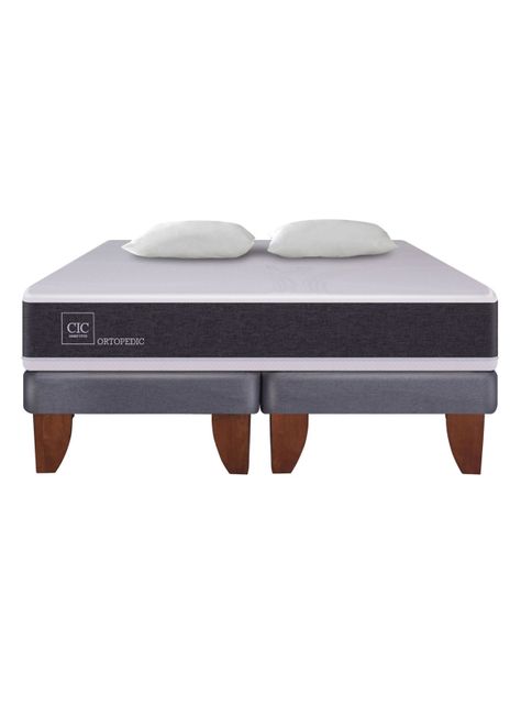 Cama Europea New Ortopedic 2 Plazas BD + Almohadas-1