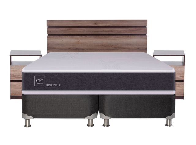 Cama Europea New Ortopedic King + Set Muebles Ares-1