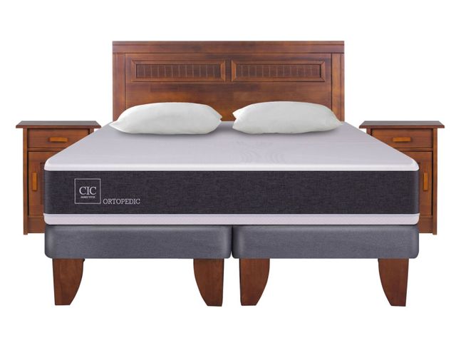 Cama Europea New Ortopedic King + Set Muebles Milán + Almohadas-1