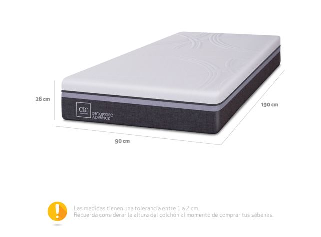 Colchón Ortopedic Advance 1 Plaza x 190 cm-1