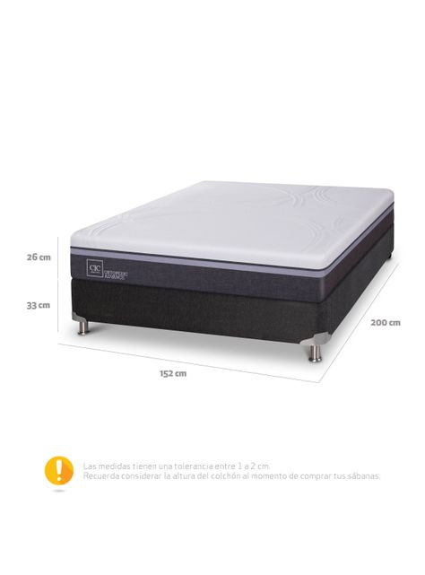 Box Spring Ortopedic Advance 2 Plazas Base Normal-1