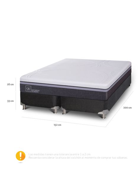 Box Spring Ortopedic Advance 2 Plazas Base Dividida-1