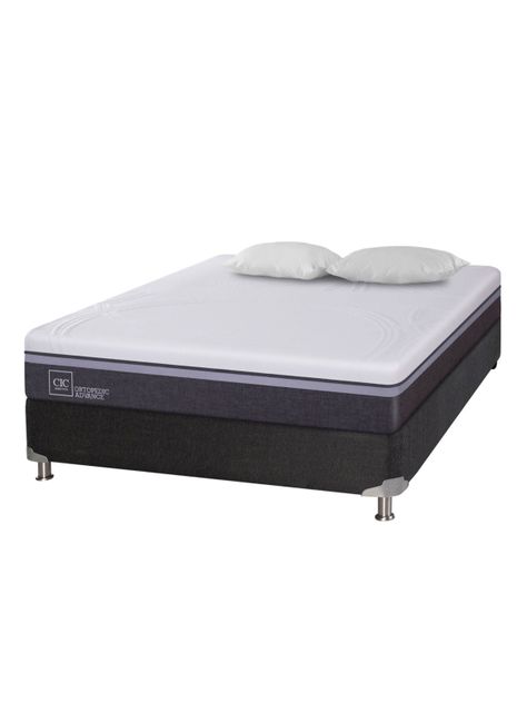 Box Spring Ortopedic Advance 2 Plazas Base Normal + Almohadas-0