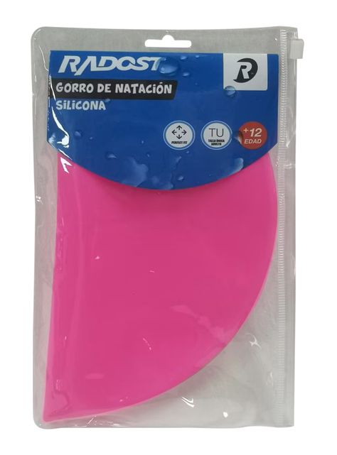 Gorro Natación Silicon Adultos Rosado-1