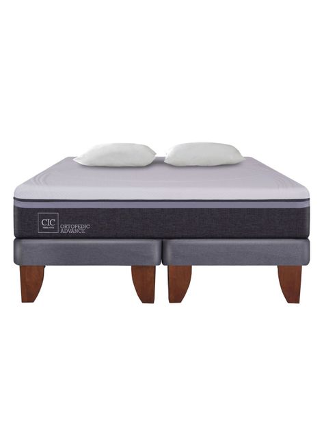 Cama Europea Ortopedic Advance 2 Plazas Base Dividida + 2 Almohadas-1